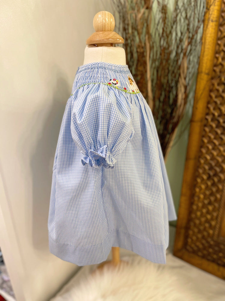 Baby Girl’s Hand-smocked Farm Bishop Dress/Kid,Toddler Girl Dress/Girl Clothing/Gingham dress/Summer outfit/Cute dress/Trendy girl clothing