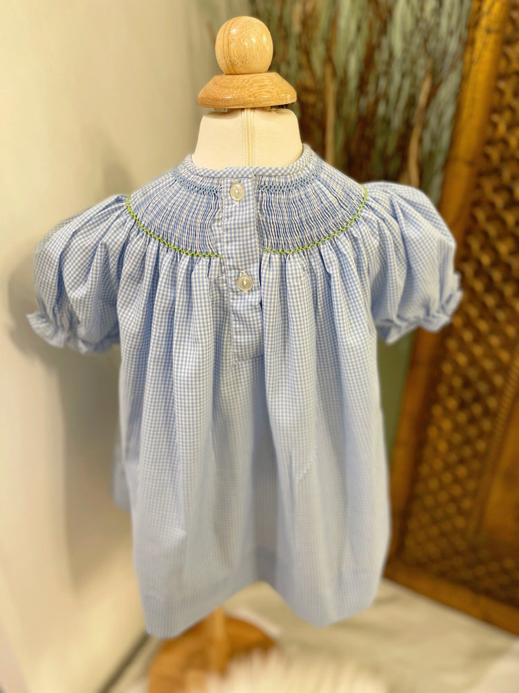 Baby Girl’s Hand-smocked Farm Bishop Dress/Kid,Toddler Girl Dress/Girl Clothing/Gingham dress/Summer outfit/Cute dress/Trendy girl clothing