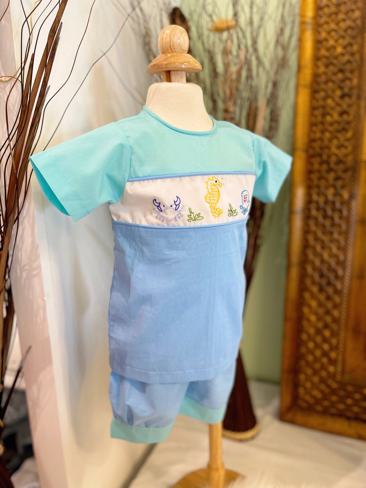 boys clothes, boys summer set, embroidery clothes for boys, baby boys summer outfit,