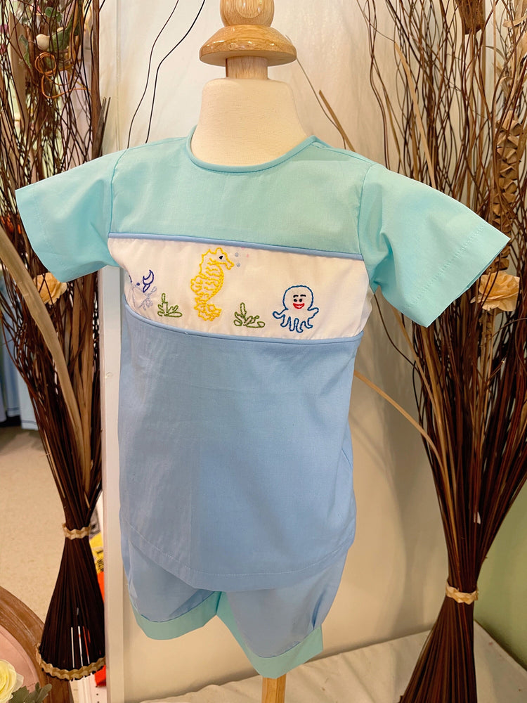 boys clothes, boys summer set, embroidery clothes for boys, baby boys summer outfit,