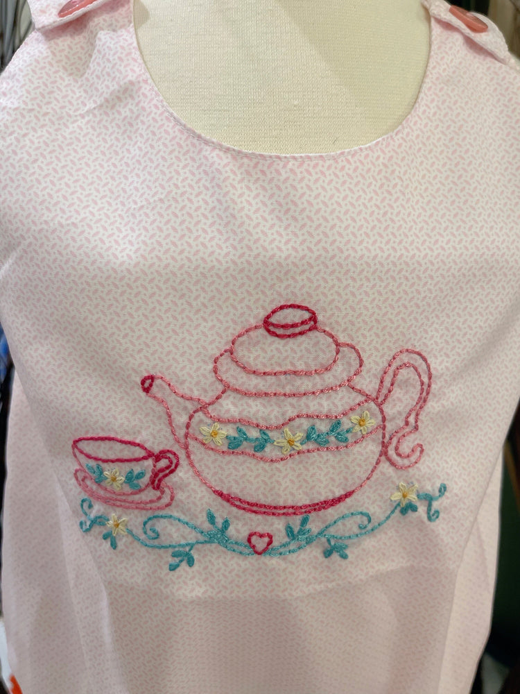 Baby Girl’s Hand-embroidery Tea Party Set/Sitter set/Tea Party Set/Gift for girl/Organic Cotton Set/Girl clothes/run big