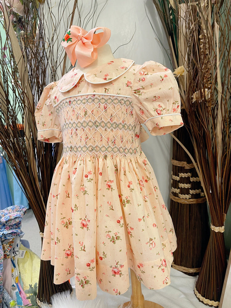 Vintage dress, princess smocked dress, traditional dress