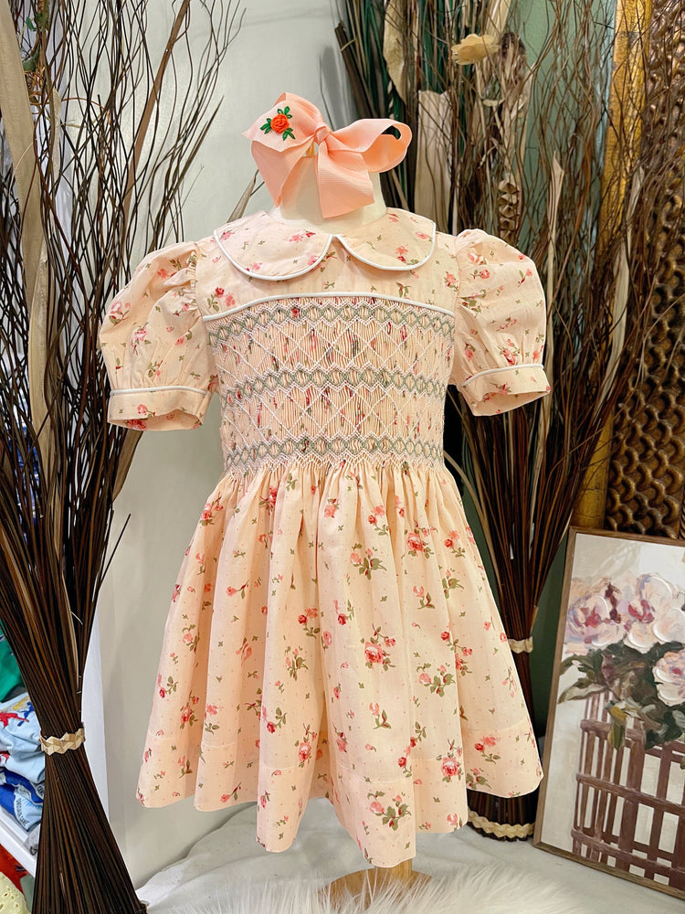 Vintage dress, princess smocked dress, traditional dress