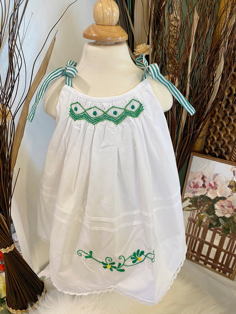 summer smocked and embroidery dress