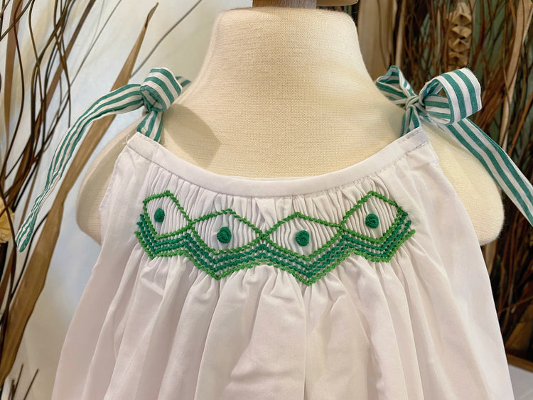 summer smocked and embroidery dress