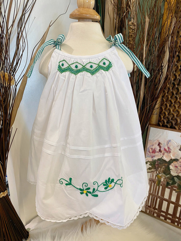 summer smocked and embroidery dress