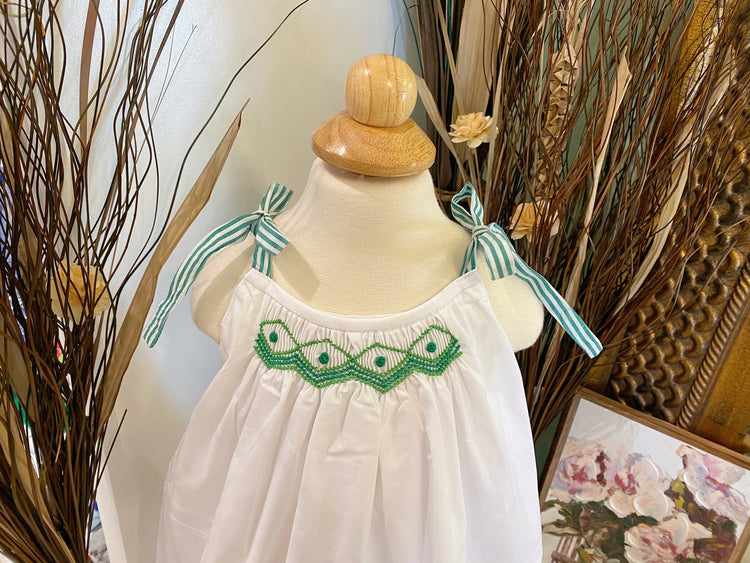 summer smocked and embroidery dress