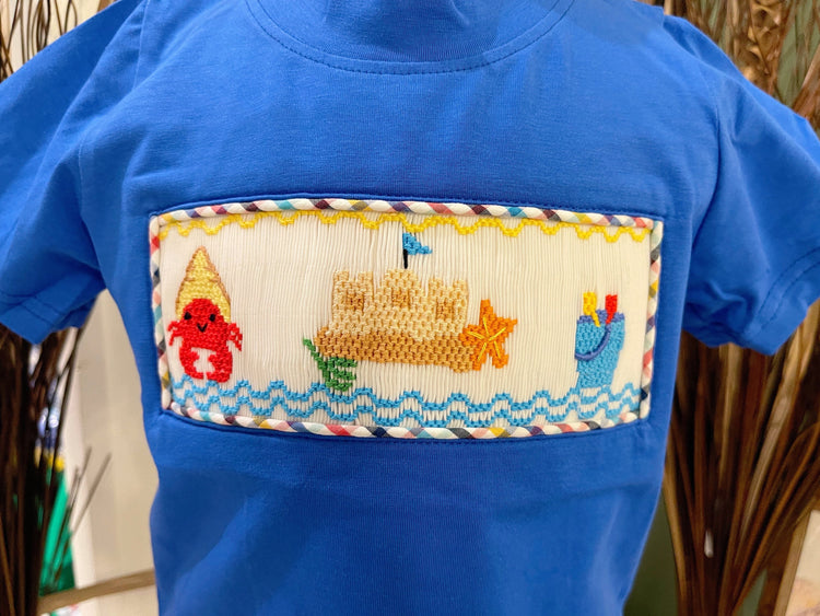 summer boys set, smocked set for boys.